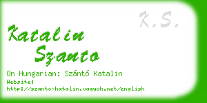 katalin szanto business card