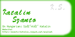 katalin szanto business card